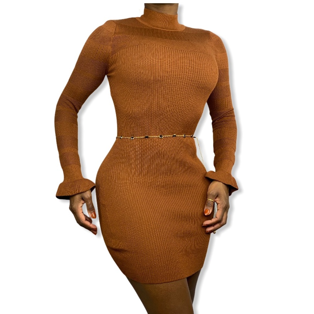 Milk Chocolate long sleeve bodycon